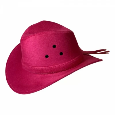 Chapéu  Camurça Estilo Cowboy Rodeio - Pink